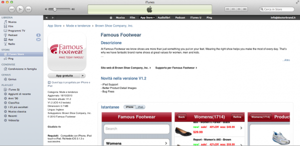 Famous Footwear app