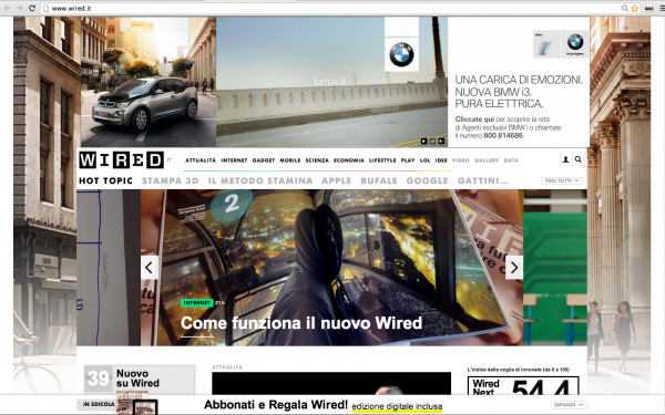 wired italia logo homepage banner blindness
