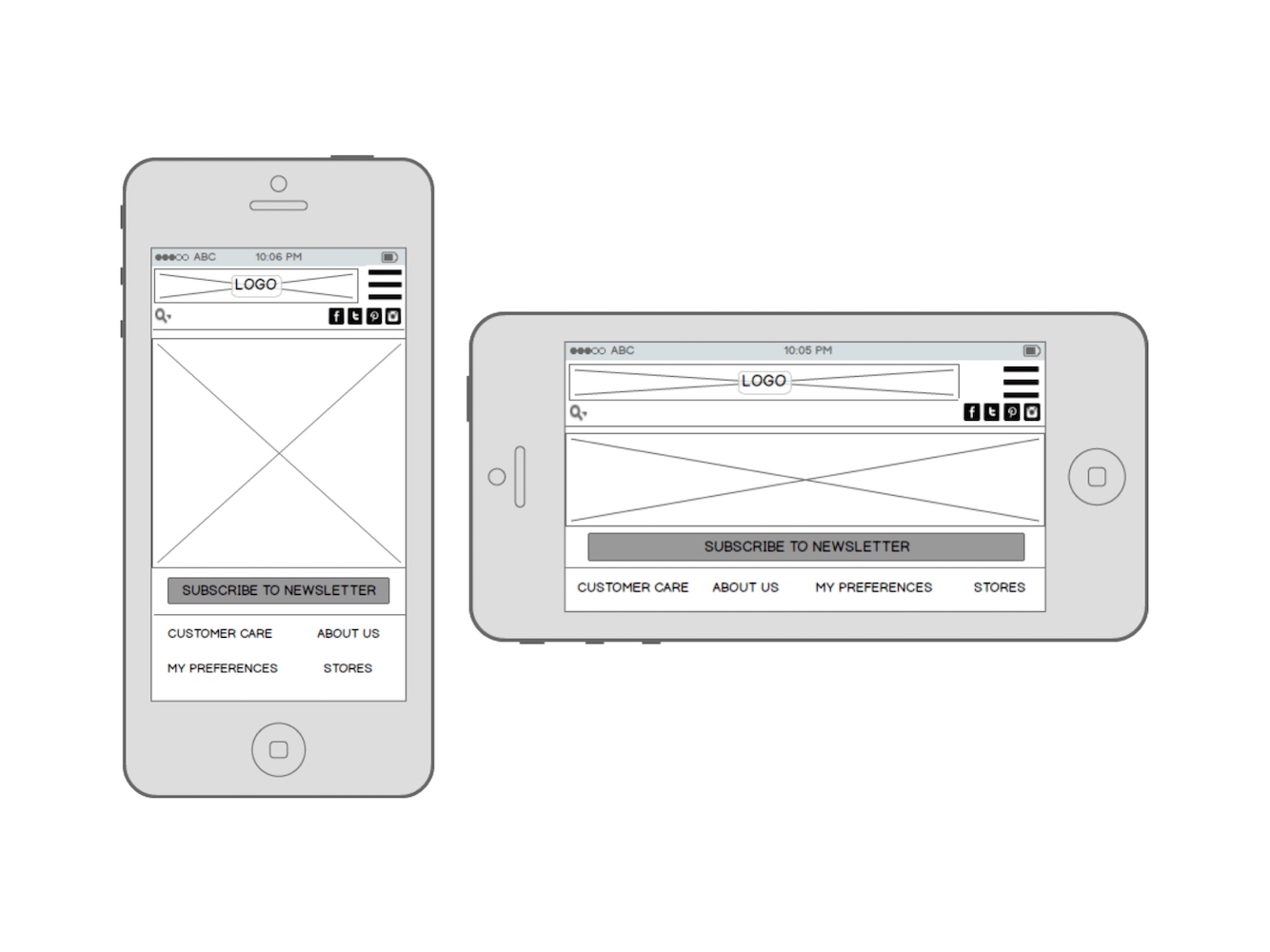 wireframe mockup design ux app