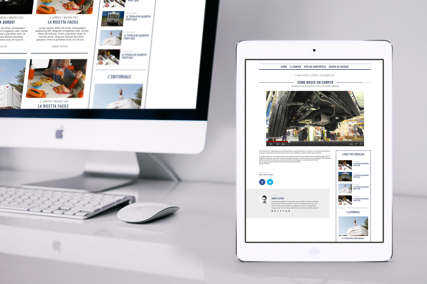 sito web blog di camper