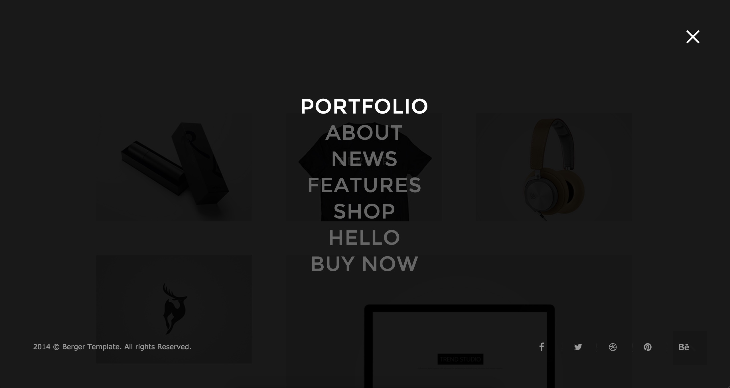 menu fullscreen web design trends 2016